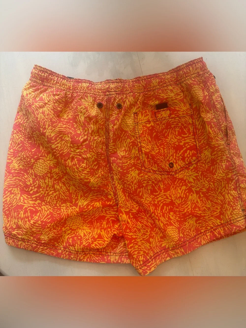 Speedo Orange & Yellow Swim Trunks for Men
